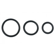 Набор из 3 чёрных колец различного диаметра