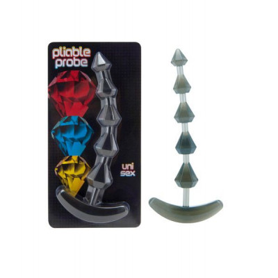 Дымчатая анальная цепочка PLIABLE PROBE - 15 см. Дымчатая анальная цепочка PLIABLE PROBE - 15 см.
