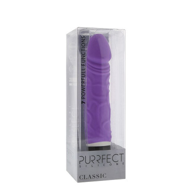 Фиолетовый вибратор-реалистик PURRFECT SILICONE CLASSIC 6.5INCH - 16,5 см. Фиолетовый вибратор-реалистик PURRFECT SILICONE CLASSIC 6.5INCH - 16,5 см.