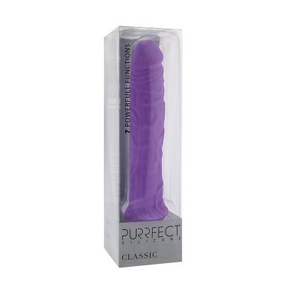 Фиолетовый вибратор-реалистик PURRFECT SILICONE CLASSIC 8.5INCH - 21,5 см. Фиолетовый вибратор-реалистик PURRFECT SILICONE CLASSIC 8.5INCH - 21,5 см.