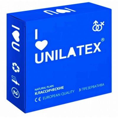 Классические презервативы Unilatex Natural Plain - 3 шт. Классические презервативы Unilatex Natural Plain - 3 шт.