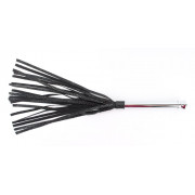 Черная плетка с металлической ручкой - 43 см.