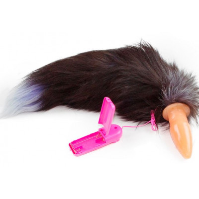 Вибропробка с длинным хвостом Серебристая Лиса - 11 см. Вибропробка с длинным хвостом Серебристая Лиса - 11 см.