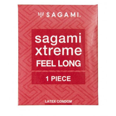 Утолщенный презерватив Sagami Xtreme Feel Long с точками - 1 шт. Утолщенный презерватив Sagami Xtreme Feel Long с точками - 1 шт.