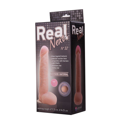 Большой фаллоимитатор из неоскин на присоске REAL Next №32 - 25,5 см. Большой фаллоимитатор из неоскин на присоске REAL Next №32 - 25,5 см.