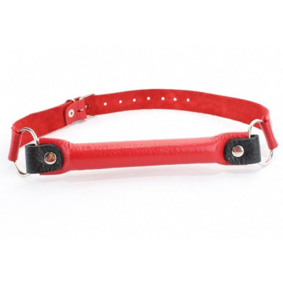 Красный кляп-трензель из кожи Красный кляп-трензель из кожи