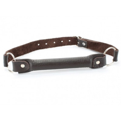 Коричневый кожаный кляп-трензель Коричневый кожаный кляп-трензель