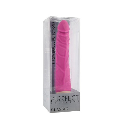 Розовый вибратор-реалистик с венками PURRFECT SILICONE CLASSIC 7.1INCH PINK - 18 см. Розовый вибратор-реалистик с венками PURRFECT SILICONE CLASSIC 7.1INCH PINK - 18 см.
