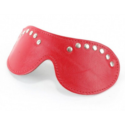 Красная кожаная маска с декором Красная кожаная маска с декором