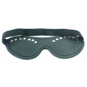 Черная кожаная маска с декором