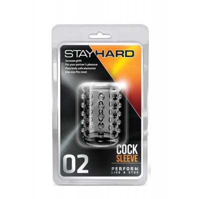 Прозрачная насадка на пенис с шишечками STAY HARD COCK SLEEVE 02 CLEAR Прозрачная насадка на пенис с шишечками STAY HARD COCK SLEEVE 02 CLEAR