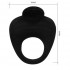 Чёрное эрекционное виброкольцо Thimble Чёрное эрекционное виброкольцо Thimble