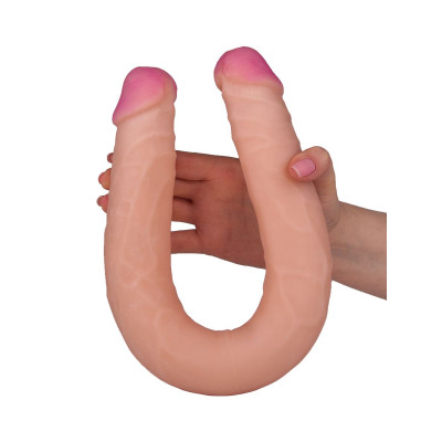 Двусторонний фаллос из неоскина - 48 см. Двусторонний фаллос из неоскина - 48 см.