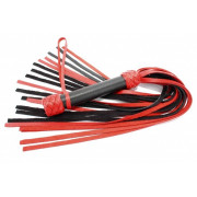 Черно-красная плеть с плетением турецкие головы - 60 см.