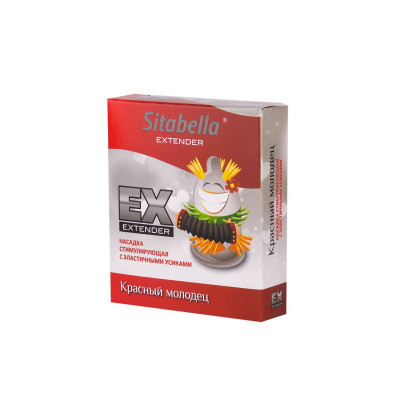 Стимулирующая насадка Sitabella Extender Красный молодец Стимулирующая насадка Sitabella Extender Красный молодец