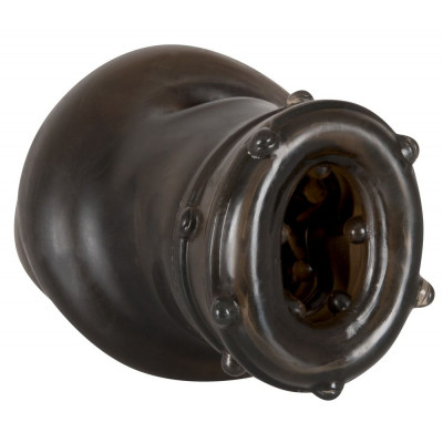 Насадка на пенис Rebel smoke с рёбрышками и отверстием под мошонку Насадка на пенис Rebel smoke с рёбрышками и отверстием под мошонку