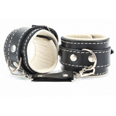 Черные оковы с бежевым подкладом Черные оковы с бежевым подкладом