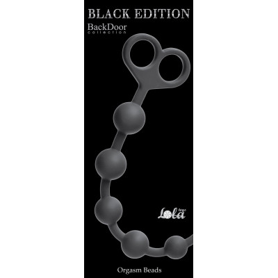 Чёрная анальная цепочка Orgasm Beads - 33,5 см. Чёрная анальная цепочка Orgasm Beads - 33,5 см.
