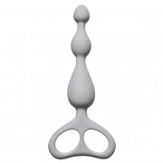 Серая анальная цепочка Ultimate Beads - 17 см.