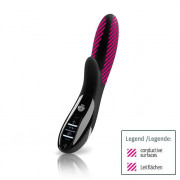 Чёрный вибромассажер c электростимуляцией Daring Danny Black Edition - 27 см.