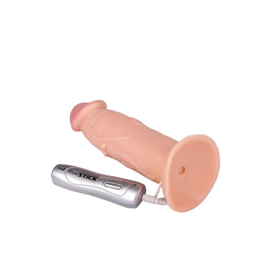 Вибратор с фигурками мужчины и женщины на стволе - 22 см. Вибратор с фигурками мужчины и женщины на стволе - 22 см.