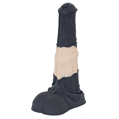 Чёрно-бежевый большой фаллос жеребца Коди - 25 см. Чёрно-бежевый большой фаллос жеребца Коди - 25 см.