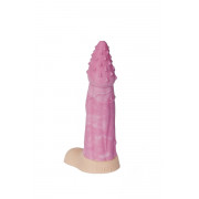 Розовый фаллоимитатор Лев с шипами на головке - 22 см.