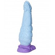 Голубой фантазийный фаллоимитатор Снежный дракон - 28,5 см.