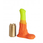 Оранжево-жёлтый фаллоимитатор Пегас Large+ - 26,5 см.