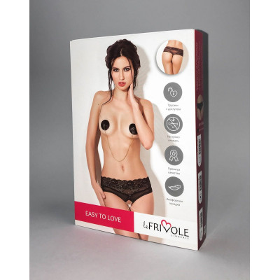 Чёрные высокие трусики-стринги с доступом и нежным кружевом Чёрные высокие трусики-стринги с доступом и нежным кружевом