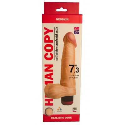 Телесный вибромассажёр HUMAN COPY 7,3 - 18,5 см. Телесный вибромассажёр HUMAN COPY 7,3 - 18,5 см.