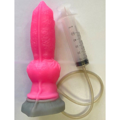 Розовый фаллоимитатор собаки Акита с эякуляцией - 25 см. Розовый фаллоимитатор собаки Акита с эякуляцией - 25 см.