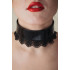 Изящный чёрный ошейник с кружевом Изящный чёрный ошейник с кружевом