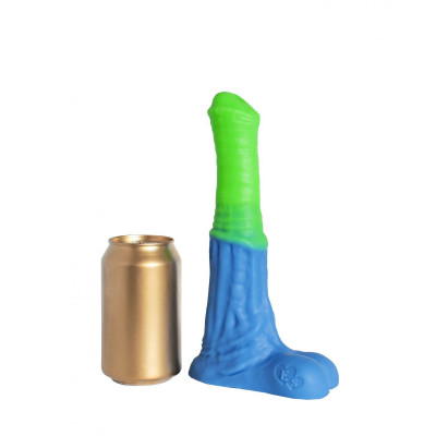 Зелёно-голубой фаллоимитатор Пегас Medium - 24 см. Зелёно-голубой фаллоимитатор Пегас Medium - 24 см.