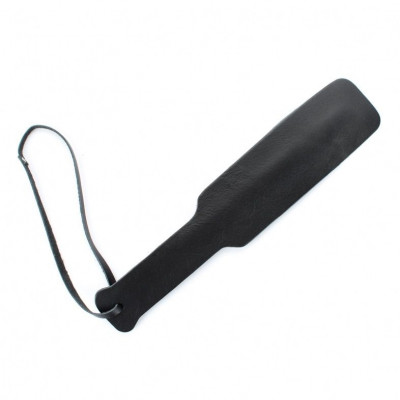 Чёрная кожаная шлепалка - 30 см. Чёрная кожаная шлепалка - 30 см.