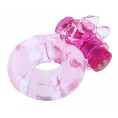 Розовое эрекционное виброкольцо с котом Розовое эрекционное виброкольцо с котом