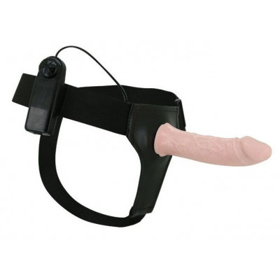 Телесный страпон с вибрацией Ultra - 15,5 см. Телесный страпон с вибрацией Ultra - 15,5 см.