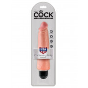 Телесный вибратор-реалистик 8 Vibrating Stiffy - 24,8 см.