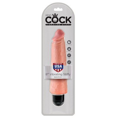Телесный вибратор-реалистик 8 Vibrating Stiffy - 24,8 см. Телесный вибратор-реалистик 8 Vibrating Stiffy - 24,8 см.