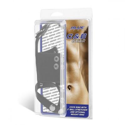 Кольцо на член и мошонку Cock Ring With 2 Ball Stretcher And Optional Weight Ring Кольцо на член и мошонку Cock Ring With 2 Ball Stretcher And Optional Weight Ring
