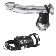 Кольцо на член и мошонку Cock Ring With 2 Ball Stretcher And Optional Weight Ring