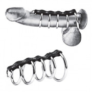 Хомут на пенис с 5 кольцами 5 Ring Gates Of Hell With Lead