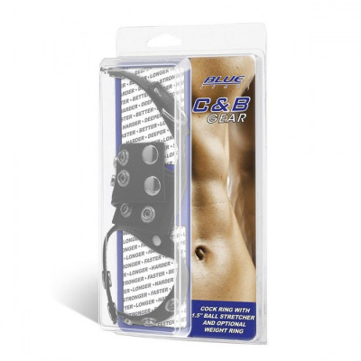 Утяжка на пенис и мошонку Cock Ring With 1.5 Ball Stretcher And Optional Weight Ring Утяжка на пенис и мошонку Cock Ring With 1.5 Ball Stretcher And Optional Weight Ring