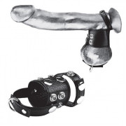 Утяжка на пенис и мошонку Cock Ring With 1.5 Ball Stretcher And Optional Weight Ring