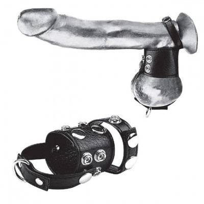 Утяжка на пенис и мошонку Cock Ring With 1.5 Ball Stretcher And Optional Weight Ring Утяжка на пенис и мошонку Cock Ring With 1.5 Ball Stretcher And Optional Weight Ring