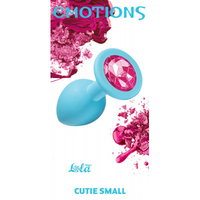 Малая голубая анальная пробка Emotions Cutie Small с розовым кристаллом - 7,5 см. Малая голубая анальная пробка Emotions Cutie Small с розовым кристаллом - 7,5 см.
