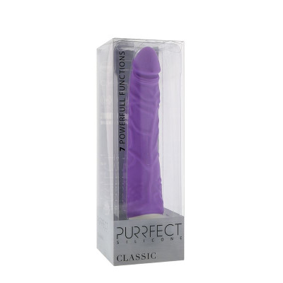 Фиолетовый вибратор-реалистик PURRFECT SILICONE CLASSIC 7.1INCH PURPLE - 18 см. Фиолетовый вибратор-реалистик PURRFECT SILICONE CLASSIC 7.1INCH PURPLE - 18 см.