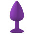 Большая фиолетовая анальная пробка Emotions Cutie Large с прозрачным кристаллом - 10 см. Большая фиолетовая анальная пробка Emotions Cutie Large с прозрачным кристаллом - 10 см.