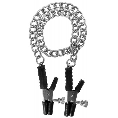Зажимы на соски Block Busters Nipple Clamps с цепью Зажимы на соски Block Busters Nipple Clamps с цепью