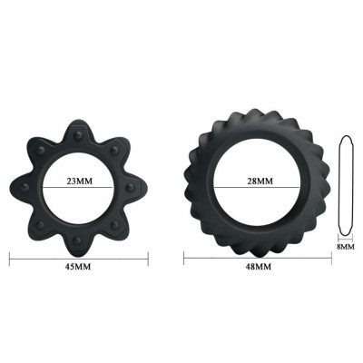 Набор ребристых эрекционных колец Ring Flowering Набор ребристых эрекционных колец Ring Flowering